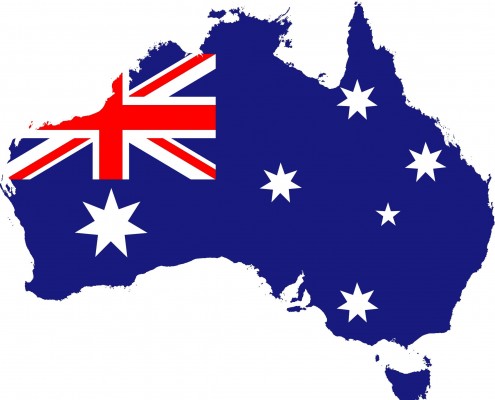 Australia Map Flag