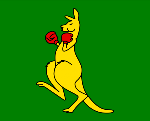 Australian Flag Boxing Kangaroo