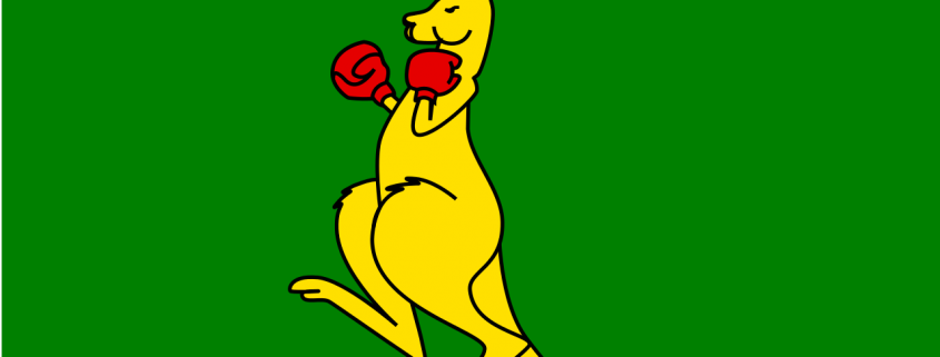 Australian Flag Boxing Kangaroo